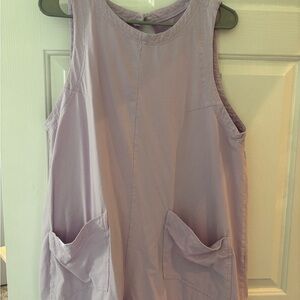 Lavender Sleeveless Romper with Front Pockets